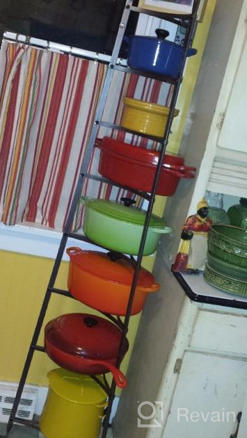 img 1 attached to Hammered Steel 8-Tier Enclume Pot Rack - Free Standing & Unassembled! review by Rashid Vaquera