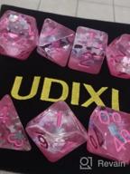 img 1 attached to UDIXI Polyhedral 7-Die D&D Dice Set - Perfect For Dungeons & Dragons, MTG, Pathfinder & Board Games (Green/Silver) review by Jasin Gilstrap