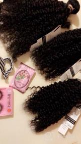 img 7 attached to Get Gorgeous Ocean Wave Curls With ALLRUN Brazilian Virgin Human Hair 3 Bundles + Closure Set