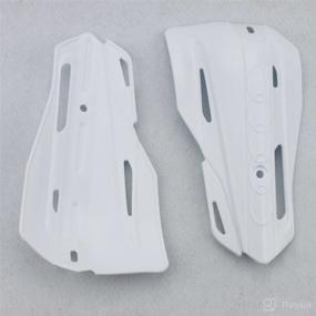 img 3 attached to 🛡️ GOOFIT 7/8" Aluminium Alloy Hand Brush Guards: Ultimate Protection for Kawasaki & Suzuki Motocross, Off-Road, Pit Dirt Bikes & ATVs (White)