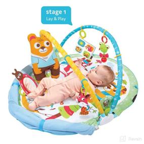img 3 attached to 👶 Yookidoo Play 'N' Nap: 3-in-1 Baby Activity Playmat Gym, Tummy Time Mat, and Foldable Infant Blanket with Sensory Toys and Newborn Rattle