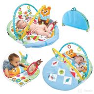 👶 yookidoo play 'n' nap: 3-in-1 baby activity playmat gym, tummy time mat, and foldable infant blanket with sensory toys and newborn rattle logo