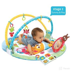 img 2 attached to 👶 Yookidoo Play 'N' Nap: 3-in-1 Baby Activity Playmat Gym, Tummy Time Mat, and Foldable Infant Blanket with Sensory Toys and Newborn Rattle