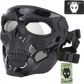 img 4 attached to Adjustable Tactical Skull Full Face Mask For Airsoft Paintball Cosplay Costume Party Hockey - ATAIRSOFT Protective Gear