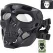 adjustable tactical skull full face mask for airsoft paintball cosplay costume party hockey - atairsoft protective gear logo