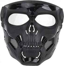 img 3 attached to Adjustable Tactical Skull Full Face Mask For Airsoft Paintball Cosplay Costume Party Hockey - ATAIRSOFT Protective Gear