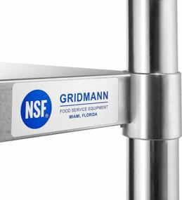 img 1 attached to NSF Certified 48 X 24 Inches Stainless Steel Kitchen Prep Table With Backsplash & Under Shelf - Ideal For Home And Restaurant Use From GRIDMANN