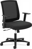 🪑 hon torch mesh mid-back task chair with fixed arms in black (hvl511): sleek ergonomic comfort for productive workspaces логотип