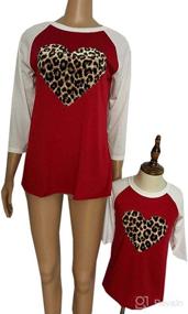 img 2 attached to Matching Leopard Print Blouse Shirt for Mom and Me - Round Neck Casual Sweatshirt Top for Family