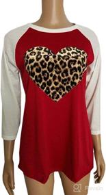 img 1 attached to Matching Leopard Print Blouse Shirt for Mom and Me - Round Neck Casual Sweatshirt Top for Family