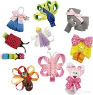 🎀 set of 10 wrapables baby toddler ribbon sculpture hair clips for enhanced seo logo