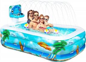 img 4 attached to Семейное развлечение: наслаждайтесь часами плескания в нашем гигантском надувном бассейне
