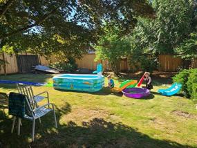 img 1 attached to Семейное развлечение: наслаждайтесь часами плескания в нашем гигантском надувном бассейне