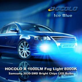 img 2 attached to HOCOLO A Ice Blue White Fog Light DRL 8000K 6000K LED Bulbs-H7 H8 H3 H4 H1 9005 9006 2504 5202 (A-9006-Fog/DRL, Ice Blue Lighting)