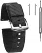 nylon watch strap band with quick release buckle - choice of color & width (18mm, 20mm, 22mm or 24mm) logo