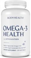 bodyhealth omega 3 health fish oil – 2month supply (120 soft gels). heart, brain, vision health. with astaxanthin and vitamin d3. no fishy burps logo