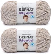 bernat baby velvet bunny brown yarn - 2 pack of 300g/10.5oz - polyester - 4 medium (worsted) - 492 yards - knitting/crochet logo