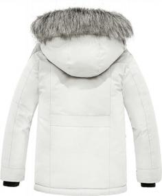 img 3 attached to ZSHOW Boys' Water-Resistant Puffer Jacket With Warmth-Boosting Fleece Lining And Hood, Ideal For Winter