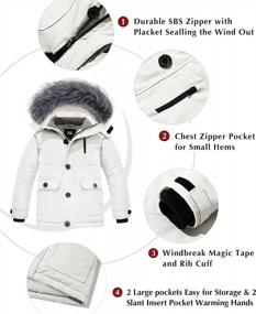 img 1 attached to ZSHOW Boys' Water-Resistant Puffer Jacket With Warmth-Boosting Fleece Lining And Hood, Ideal For Winter