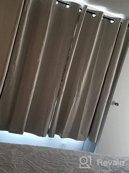 img 1 attached to Extra Wide 96 Inch Thermal Insulated Grommet Patio Door Curtain In Natural Linen Look, 100% Blackout For Living Room, Sliding Glass Door, And Primitive Window Decor review by Kiko Fanandriansyah