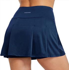 img 4 attached to OGEENIER Women'S Tennis Skirts With Shorts Pleated Mini Athletic Golf Skorts With Pockets For Running Workout Sports