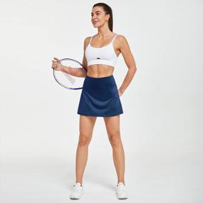 img 1 attached to OGEENIER Women'S Tennis Skirts With Shorts Pleated Mini Athletic Golf Skorts With Pockets For Running Workout Sports