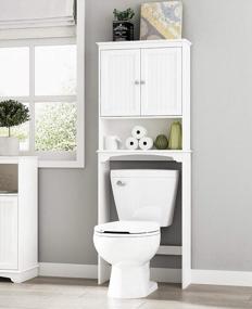 img 4 attached to Organize Your Bathroom With Spirich Home Over The Toilet Storage Cabinet!