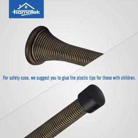 img 2 attached to Protect Your Home With HOMOTEK'S Flexible Spring Door Stopper - 12 Pack Of Heavy Duty Antique Brass Bumpers
