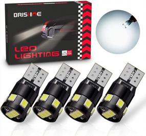 img 4 attached to BRISHINE 300LM Canbus Error Free T10 LED Bulbs - Pack Of 4 Extremely Bright 194 168 2825 W5W, 6000K Xenon White, 9-SMD 2835 LED Chipsets For Dome, Map, Door, Courtesy, And License Plate Lights