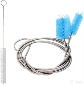 img 4 attached to Huture 2PCS Flexi Aquarium Filter Brush Set for Efficient Cleaning of Fish Tanks & Pipes