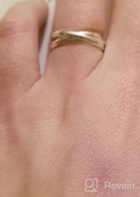 img 7 attached to 💍Три интерлоккированных кольца с высоким блеском из 925-й стерлингового серебра с розовым и желтым золотым напылением, доступные в половинных и полных размерах с 5-14