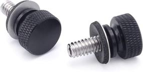 img 2 attached to 🔩 High-Quality WeiSen 2 PCS Black Fender Rear Seat Bolts Screw and Nut Kit – Perfect Fit for 1986-2022 Harley Touring Dyna Softail Sportster