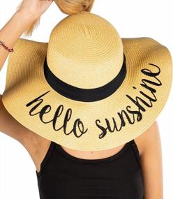 img 4 attached to Funky Junque Women’S UPF 50 Embroidered Adjustable Beach Sun Hat With Ponytail Messy Bun Option