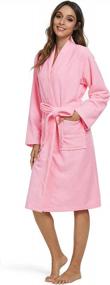 img 3 attached to Soft And Lightweight Women'S Terry Cloth Kimono Robes For Comfortable Bathing Experience