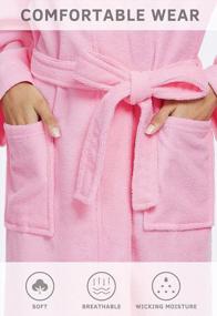 img 1 attached to Soft And Lightweight Women'S Terry Cloth Kimono Robes For Comfortable Bathing Experience