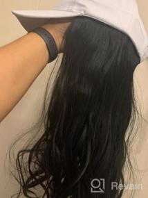 img 5 attached to Женская бейсбольная кепка Bleach Blonde Curly Wavey Long Hairpiece с прикрепленными регулируемыми париками