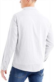 img 2 attached to LecGee Men'S Linen Shirt Regular Fit Short Sleeve Button Down Beach Shirt