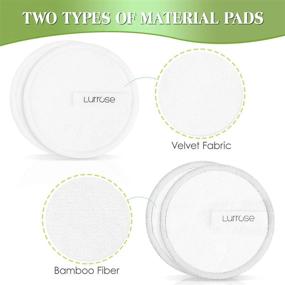 img 2 attached to 16 Pack Reusable Makeup Remover Pads - Washable Cotton Rounds, Bamboo Face Pads With Laundry Bag & Facial Headband Spa Set