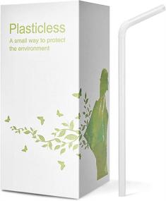 img 4 attached to 🌱 200 Count 100% Plant-Based Compostable Straws - Plasticless Biodegradable Flexible Drinking Straws: An Exceptional Eco-Friendly Alternative to Plastic Straws