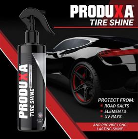img 1 attached to PRODUXA Premium Tire Shine Spray: Long-lasting Tire Dressing & Professional Polymer Sealant – Ultimate Car Care Detailing Polish (8 oz)
