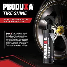 img 3 attached to PRODUXA Premium Tire Shine Spray: Long-lasting Tire Dressing & Professional Polymer Sealant – Ultimate Car Care Detailing Polish (8 oz)