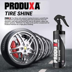 img 2 attached to PRODUXA Premium Tire Shine Spray: Long-lasting Tire Dressing & Professional Polymer Sealant – Ultimate Car Care Detailing Polish (8 oz)
