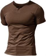 experience superior style and comfort with muscle alive henleys t shirt placket for men logo