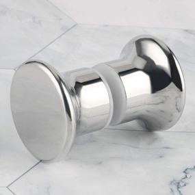 img 1 attached to Polished Chrome Shower Glass Door Knob With Solid Stainless Steel Round Handle Pull - Alise XLS400SB-C - Back-To-Back Design For Bathroom