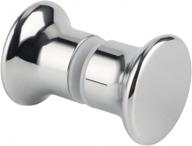 polished chrome shower glass door knob with solid stainless steel round handle pull - alise xls400sb-c - back-to-back design for bathroom logo
