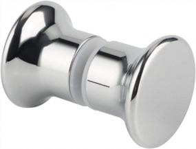 img 4 attached to Polished Chrome Shower Glass Door Knob With Solid Stainless Steel Round Handle Pull - Alise XLS400SB-C - Back-To-Back Design For Bathroom