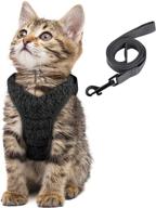 🐱 simpeak cat harness and leash set - escape proof adjustable vest for walking cats and dogs - suitable for small medium large pets - black, large logo