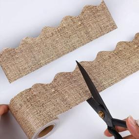 img 2 attached to Burlap Bulletin Board Border Trim Strips - 2 Rolls, 36.1 Feet For Chalkboard, Whiteboard And Classroom Decor