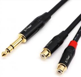 img 2 attached to SiYear Dual RCA To 1/4" Cable，6.35Mm (1/4 Inch) Male Stereo To 2RCA Female Y Splitter Adapter Cable（5Feet)
