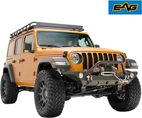img 3 attached to EAG Front Bumper Rock Crawler With Fog Light Housing And Winch Plate Fit For 18-22 Wrangler JL